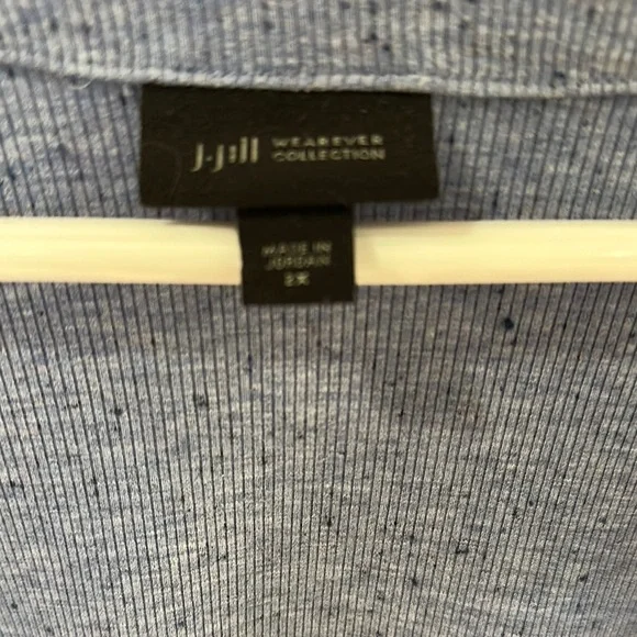 Women's space dyed Open Front Cardigan - Picture 2 of 5